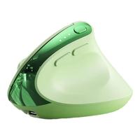 B.O.W  人体工学无线静音鼠标高颜值垂直护腕可充电 笔记本平板电脑男女生居家办公用舒适便携 抹茶绿-无线垂直墩墩鼠标【充电】