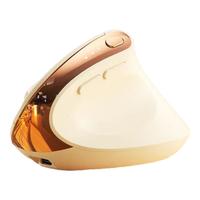 B.O.W  人体工学无线静音鼠标高颜值垂直护腕可充电 笔记本平板电脑男女生居家办公用舒适便携 奶茶色-无线垂直墩墩鼠标【充电】