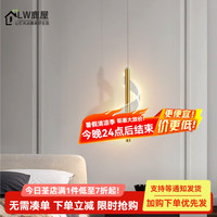 鹿屋 LW0111 极简现代简约北欧轻奢吊灯 30*12CM 金色 白光
