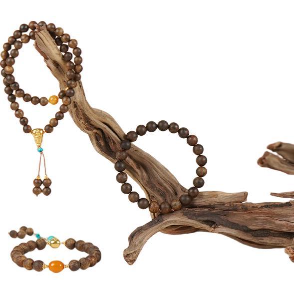 普陀山 九分沉齐楠沉香手串沉香十八籽手链男女手串