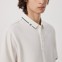 卡宾男装LOGO印花polo衫短袖24夏上衣A22421 米白12 3XL (190) 56