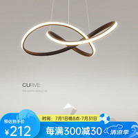 芙馨 LM8266 餐厅吊灯 直径60CM 无极调光 经典黑