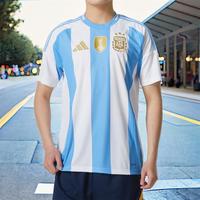 adidas 阿迪达斯 美洲杯阿根廷主场短袖球迷版男装上衣休闲透气圆领足球运动T恤