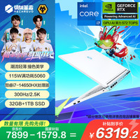机械革命 极光X 潮玩版 酷睿i7HX 游戏本笔记本电脑(i7-14650HX 32G 1T RTX5060 2.5K屏 300Hz 白)