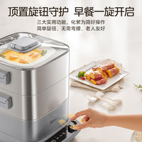 美的 24H智能预约 多功能电蒸锅 金属色系