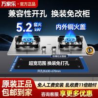 百亿补贴：万家乐 燃气灶双灶天然气煤气灶嵌入式液化灶家用定时