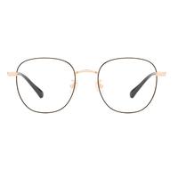 明月镜片 阿塔那合金超轻镜架配有度数近视眼镜男女时尚大框眼镜 A825 C1亮银色 配1.60明月PMC超亮镜片