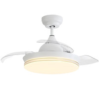 永怡御风 餐厅吊扇灯家用隐形风扇灯一体简约奶油风客厅变频电扇灯