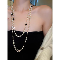 UHFR老凤凰金店款珍珠项链女轻奢小众2024颈链长款叠戴秋冬毛衣链 珍珠长款项链