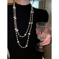UHFR老凤凰金店款珍珠项链女轻奢小众2024颈链长款叠戴秋冬毛衣链 珍珠项链可调节