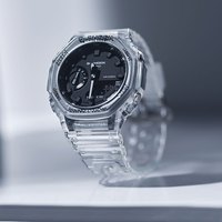 CASIO 卡西欧 CAISO官方旗舰店卡西欧手表男G-SHOCK八角八王子白色冰韧半透明防水运动电