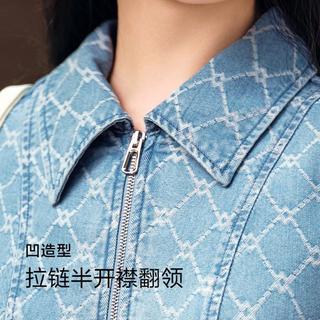 【凉感】2024夏森柔牛仔泡泡袖短裙甜酷牛仔连衣裙女