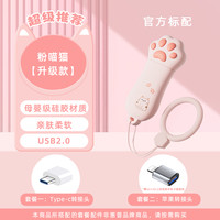 惠普 128g可爱创意猫爪U盘大容量办公女手机电脑两用优盘