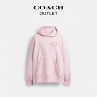 COACH 蔻驰 奥莱 男女通用 宽大型经典标志 CREST连帽卫衣 CY364_PIN