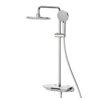 箭牌（ARROW）K150淋浴花洒套装枪灰三功能增压钢琴键巨幕顶喷花洒AE33192MZCP