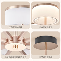 欧普照明 晶玉5头 95高显色 72W 餐厅吊灯