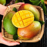 尹福记四川攀枝花凯特芒果新鲜水果超大皮薄肉厚大芒果 2份合发一箱 心选凯特芒 4.5 斤装 净重4.25斤
