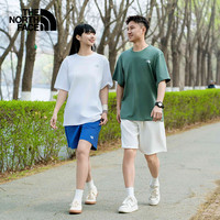 北面（The North Face）【都市经典系列】短袖棉T恤男款印花户外休闲透气25春夏|8D84 HCH/绿色 S