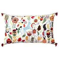 IKEA RODARV 洛达夫 刺绣靠垫 40X65cm 多色