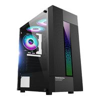 动力火车(PowerTrain)雷霆ATX机箱中塔MATX台式机电脑全景侧透立式主机ITX外壳 RGB灯效 显卡限长310MM