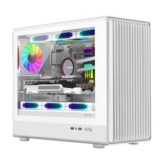 动力火车（PowerTrain）智界360白色立式MATX机箱台式电脑360水冷主机外壳 玻璃侧透 显卡限长420MM 支持10把12CM风扇 智界360白色【MATX/360水冷】