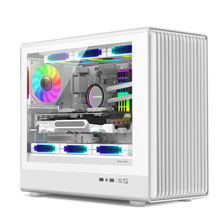 动力火车（PowerTrain）智界360白色立式MATX机箱台式电脑360水冷主机外壳 玻璃侧透 显卡限长420MM 支持10把12CM风扇 智界360白色【MATX/360水冷】