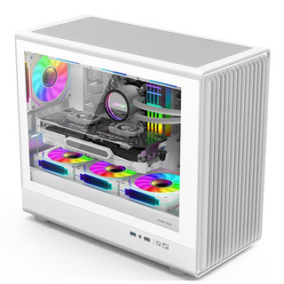 动力火车（PowerTrain）智界360白色立式MATX机箱台式电脑360水冷主机外壳 玻璃侧透 显卡限长420MM 支持10把12CM风扇 智界360白色【MATX/360水冷】