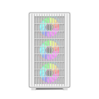 动力火车（PowerTrain）智界360白色立式MATX机箱台式电脑360水冷主机外壳 玻璃侧透 显卡限长420MM 支持10把12CM风扇 智界360白色【MATX/360水冷】