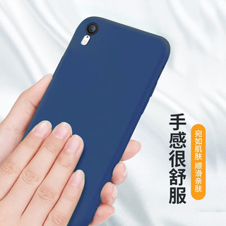  KEKLLE 防摔 iPhonexr液态硅胶手机壳  海军蓝