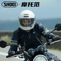 SHOEI摩托车头盔Glamster复古全盔机车骑行头盔男女头盔 白色 M