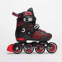 乐秀（ROADSHOW）乐秀轮滑鞋儿童全套装溜冰鞋俱乐部直排轮滑鞋可调节rx2s旱冰鞋 【送护臀】黑红M350套装 32 -35(适合4-7岁)