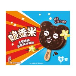脆香米 冰淇淋 香草口味小熊棒棒42g*4支 雪糕 冰激淋