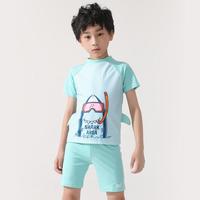 361°儿童泳衣男童女童分体式短袖潜水服沙滩海边泳池专业游泳训练泳装