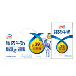 伊利全脂牛奶_伊利 臻浓牛奶 250ml*20盒/箱 多39%蛋白质多少钱-什么值得买