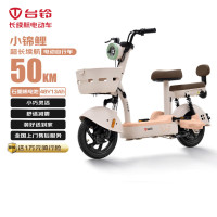 移动端、京东百亿补贴：台铃 电动自行车续航50km石墨烯电池48V13AH小锦鲤 绘杏白