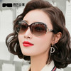 四万公里 偏光太阳镜女式防紫外线时尚偏光太阳镜防晒开车高级感女士墨镜 太阳镜茶框茶片