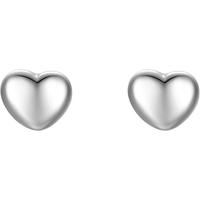 周六福S925银爱心耳钉耳饰经典符号BY097443 一对
