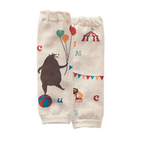 千趣会 SENSHUKAI童装春夏季护膝袜卡通洋气弹力儿童长筒学爬袜套 米色(星星) 均码 足长60cm-90cm