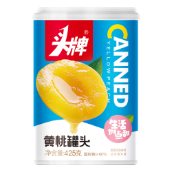 头牌 黄桃罐头 425g*4罐 什锦混合水果银椰果山楂