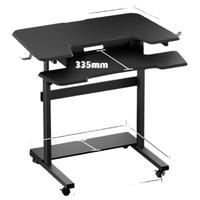 赛途电脑台式桌小户型电脑家用桌电脑桌台式电竞升降电脑桌 雅致黑色(旋钮升降)