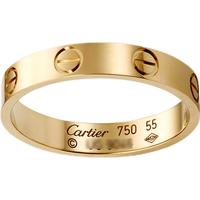 Cartier卡地亚戒指 情侣男女同款3.6毫米宽LOVE结婚对戒婚戒多码可选 B4085000 18K黄金色 44