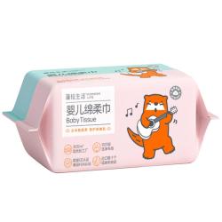 蓬松生活 婴幼儿一次性洗脸巾大包80抽*10包