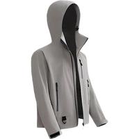 京东京造 超耐撕冲锋衣单层硬壳外套男女同款 浅灰绿 S