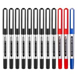 得力 S656 拔帽中性笔 混色 0.5mm 黑9红2蓝1 12支装