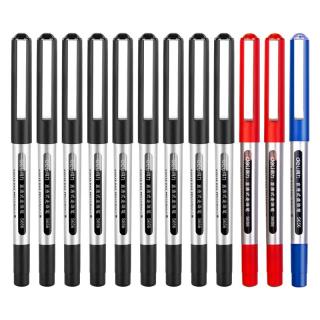 得力 S656 拔帽中性笔 混色 0.5mm 黑9红2蓝1 12支装