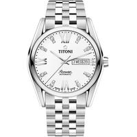 TITONI 梅花 空中霸王系列 40毫米自动上链腕表 93709 S-385