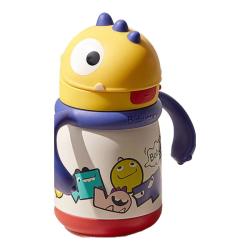 babycare BC2108009 儿童吸管保温杯 把手款 300ml 洛克黄