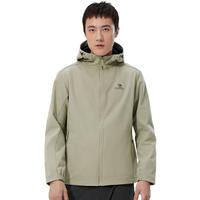 CAMEL骆驼户外软壳衣款防水防风夹克加绒连帽外套潮 AA32263652 米灰男 XXXL