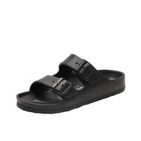  的的的沃 Devo Life  的的沃 Devo Life   Life  Life的的的沃 Devo Life  的的沃 Devo Life   Life 男女同款凉拖EVA一字拖鞋外穿夏季防水海边沙滩鞋1618 黑色EVA 43