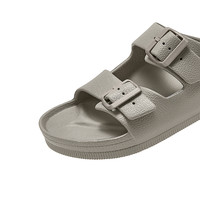 Skechers斯凯奇男鞋2025夏季拖鞋休闲鞋轻便透气一字拖沙滩鞋 灰褐色/TPE 42